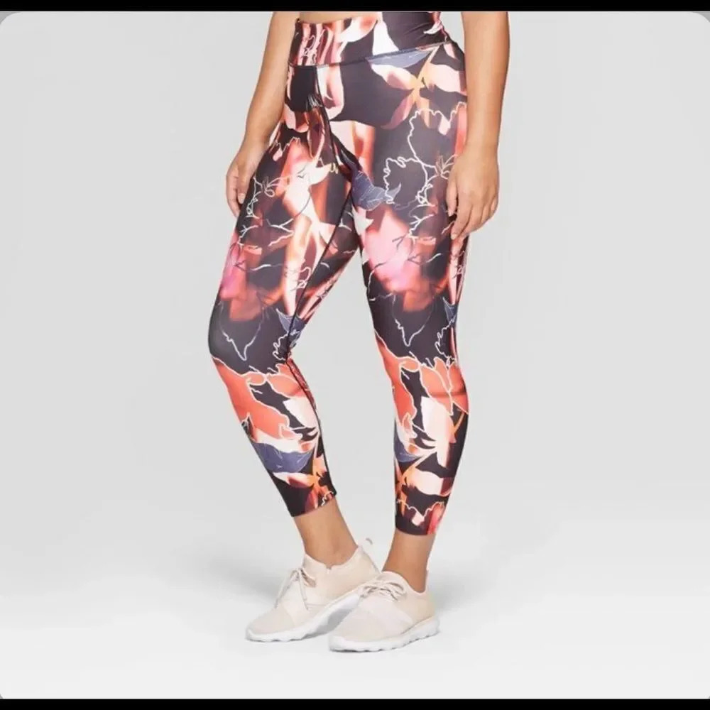 joylab legging pink orange abstract print - Picture 4 of 12